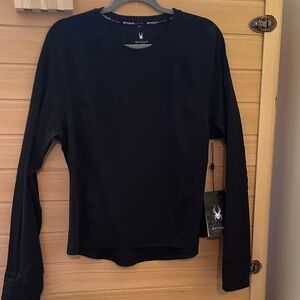 Spyder Black Long Sleeve Performance Shirt